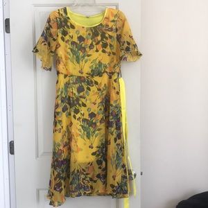 Yellow floral dress